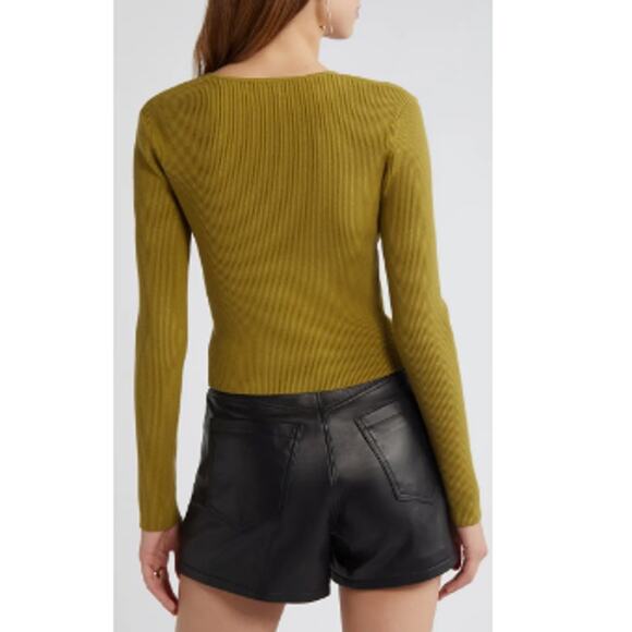 New ~ OPEN EDIT NORDSTROM ~ Viscose Black Long Sleeve Knitted Blouse Top Size S - Picture 4 of 8